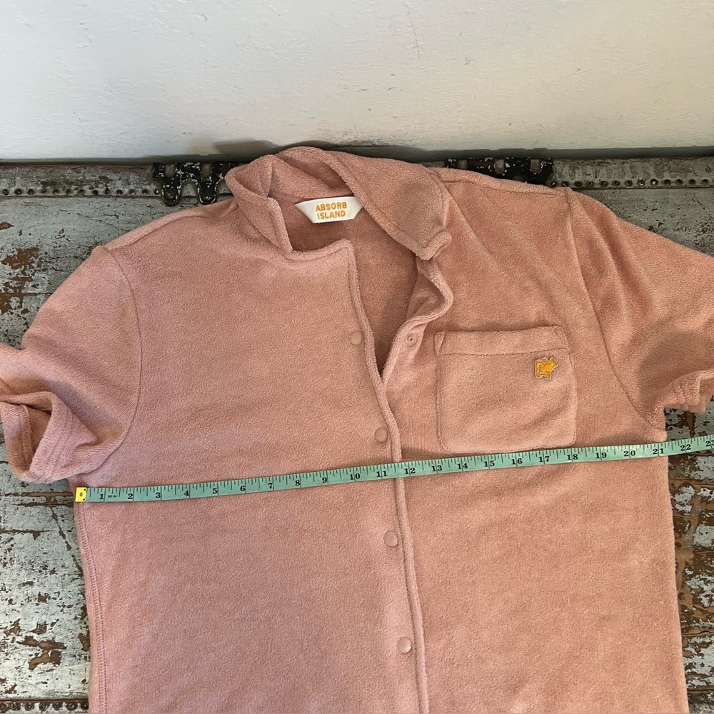Absorb Island Short Sleeve Terry Button Up Shirt - Picture 8 of 14